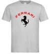 Чоловіча футболка Ferrari напис та лого Сірий фото