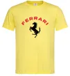 Чоловіча футболка Ferrari напис та лого Лимонний фото