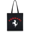 Эко-сумка Ferrari напис та лого Черный фото