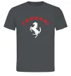Чоловіча футболка Ferrari напис та лого Графіт фото