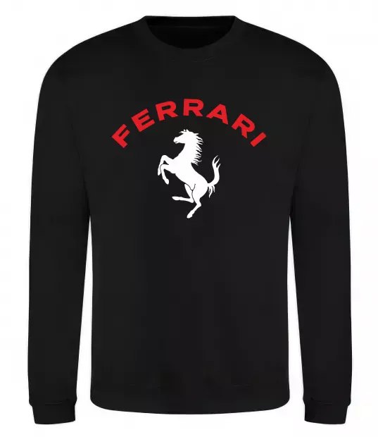 Свитшот Ferrari напис та лого Черный фото