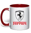 Чашка с цветной ручкой Logo Ferrari Красный фото