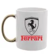 Чашка с цветной ручкой Logo Ferrari Золото фото