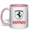 Чашка с цветной ручкой Logo Ferrari Нежно розовый фото