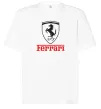 Футболка Оверсайз Logo Ferrari Білий фото