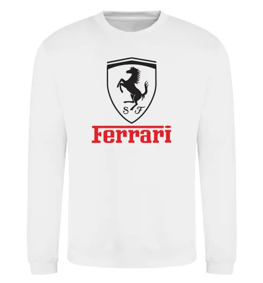 Свитшот Logo Ferrari Белый фото