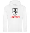 Мужская толстовка (худи) Logo Ferrari Белый фото