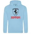 Женская толстовка (худи) Logo Ferrari Голубой фото