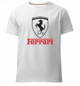 Мужская премиум футболка Logo Ferrari Мужская премиум футболка Logo Ferrari