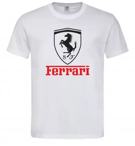 Мужская футболка Logo Ferrari Белый фото