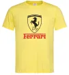 Мужская футболка Logo Ferrari Лимонный фото