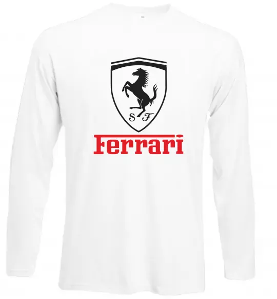 Лонгслив Logo Ferrari Белый фото