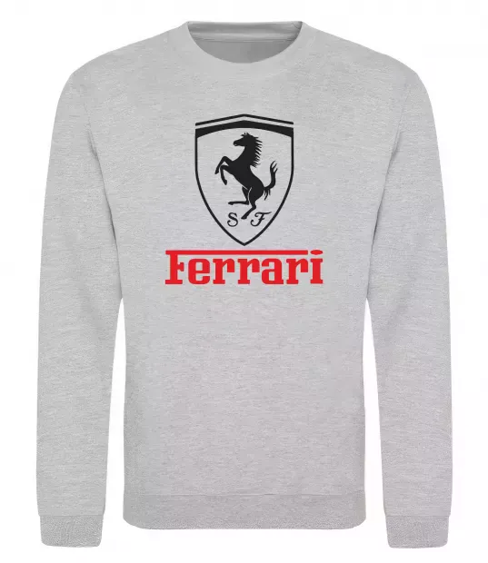 Світшот Logo Ferrari Сірий меланж фото