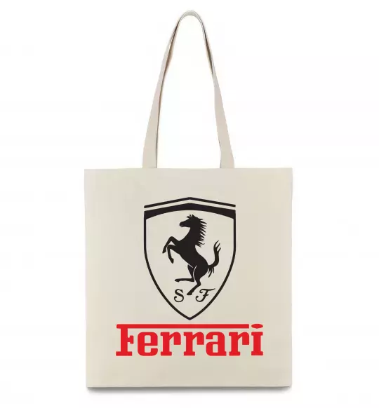 Еко-сумка Logo Ferrari Бежевий фото