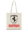 Еко-сумка Logo Ferrari Бежевий фото