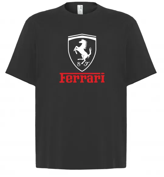 Футболка Оверсайз Logo Ferrari Чорний фото