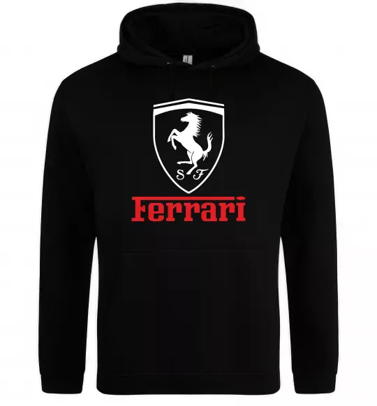 Жіноча толстовка (худі) Logo Ferrari Чорний фото