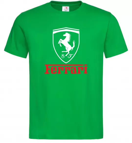 Мужская футболка Logo Ferrari Зеленый фото