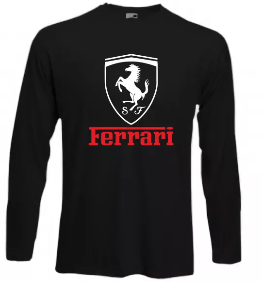 Лонгслив Logo Ferrari Черный фото