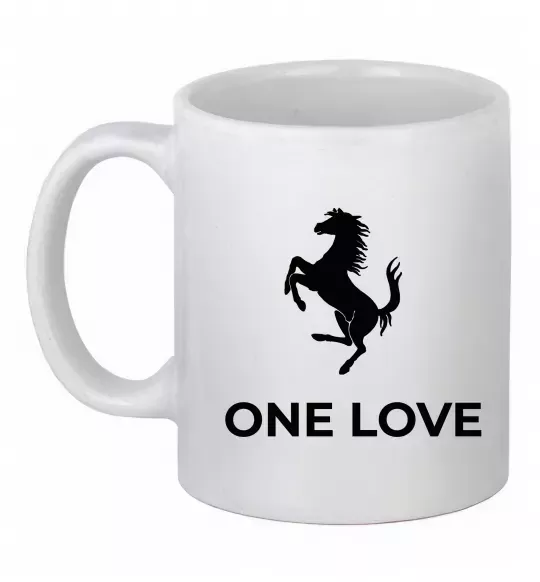 Чашка керамічна Ferrari one love Білий фото
