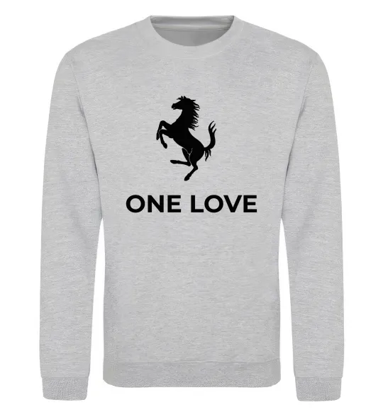 Свитшот Ferrari one love Серый меланж фото