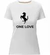 Жіноча преміум футболка Ferrari one love Білий фото