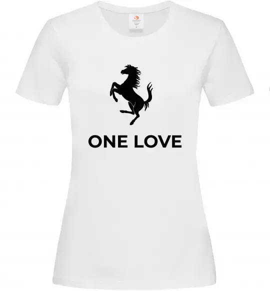 Жіноча футболка Ferrari one love Білий фото