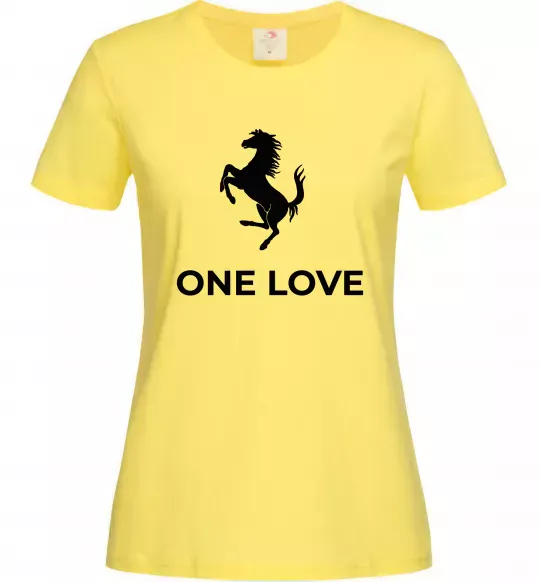 Жіноча футболка Ferrari one love Лимонний фото
