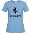Жіноча футболка Ferrari one love Блакитний фото