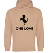 Женская толстовка (худи) Ferrari one love Песочный фото