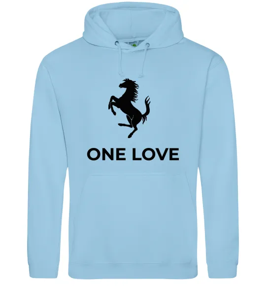 Жіноча толстовка (худі) Ferrari one love Блакитний фото