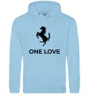 Жіноча толстовка (худі) Ferrari one love Блакитний фото