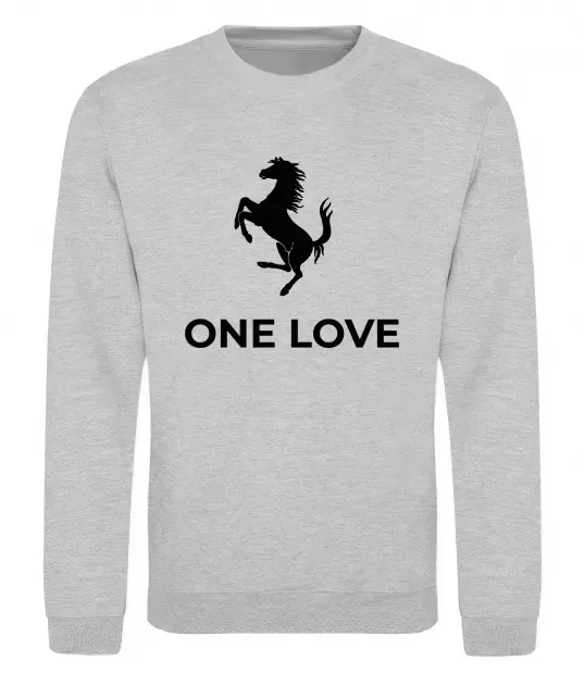 Свитшот Ferrari one love Серый меланж фото