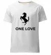 Мужская премиум футболка Ferrari one love Белый Мужская премиум футболка Ferrari one love Белый фото