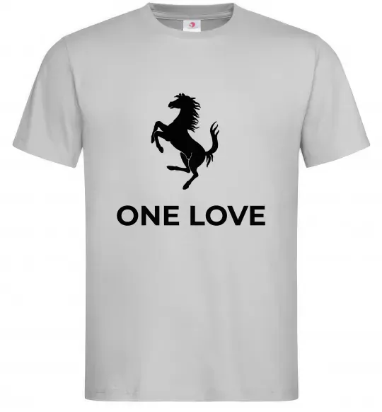 Мужская футболка Ferrari one love Серый фото