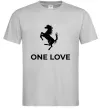 Мужская футболка Ferrari one love Серый фото
