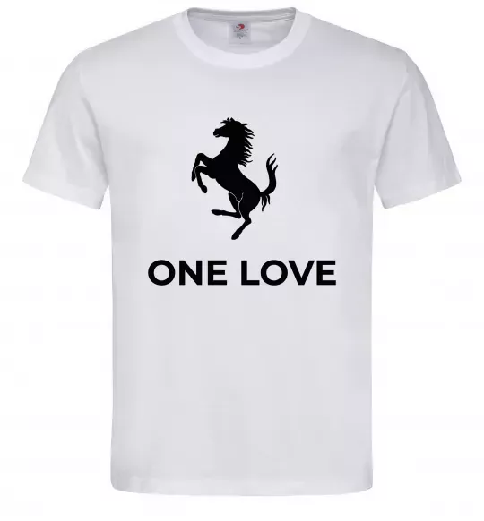 Мужская футболка Ferrari one love Белый фото