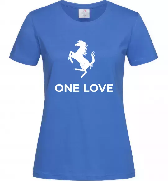 Жіноча футболка Ferrari one love Яскраво-синій фото