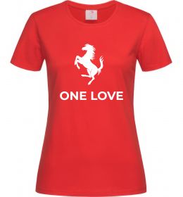 Женская футболка Ferrari one love Женская футболка Ferrari one love