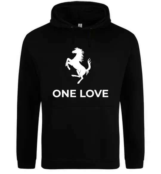 Женская толстовка (худи) Ferrari one love Черный фото