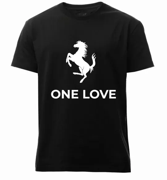 Мужская премиум футболка Ferrari one love Черный фото