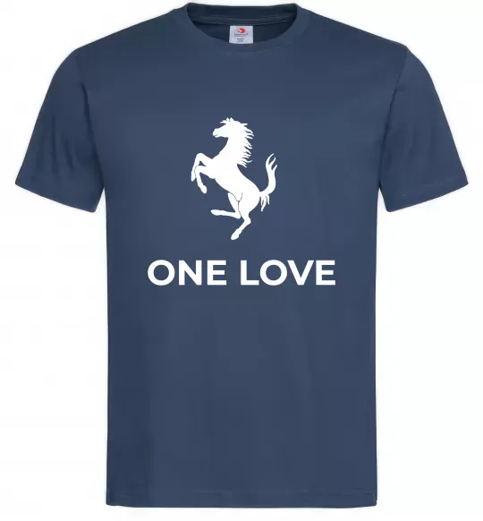 Мужская футболка Ferrari one love Темно-синий фото