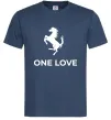Мужская футболка Ferrari one love Темно-синий фото