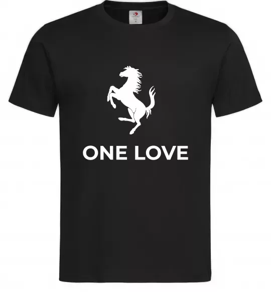 Мужская футболка Ferrari one love Черный фото