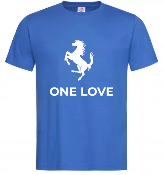 Мужская футболка Ferrari one love Ярко-синий фото