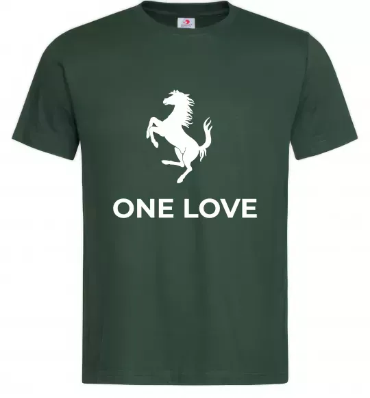Мужская футболка Ferrari one love Темно-зеленый фото