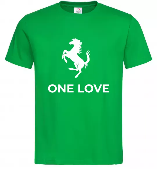 Мужская футболка Ferrari one love Зеленый фото