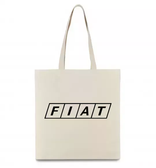 Еко-сумка Fiat напис Бежевий фото