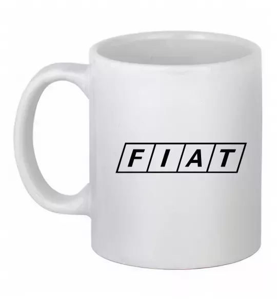 Чашка керамическая Fiat напис Белый фото