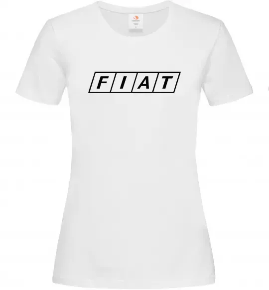 Женская футболка Fiat напис Белый фото